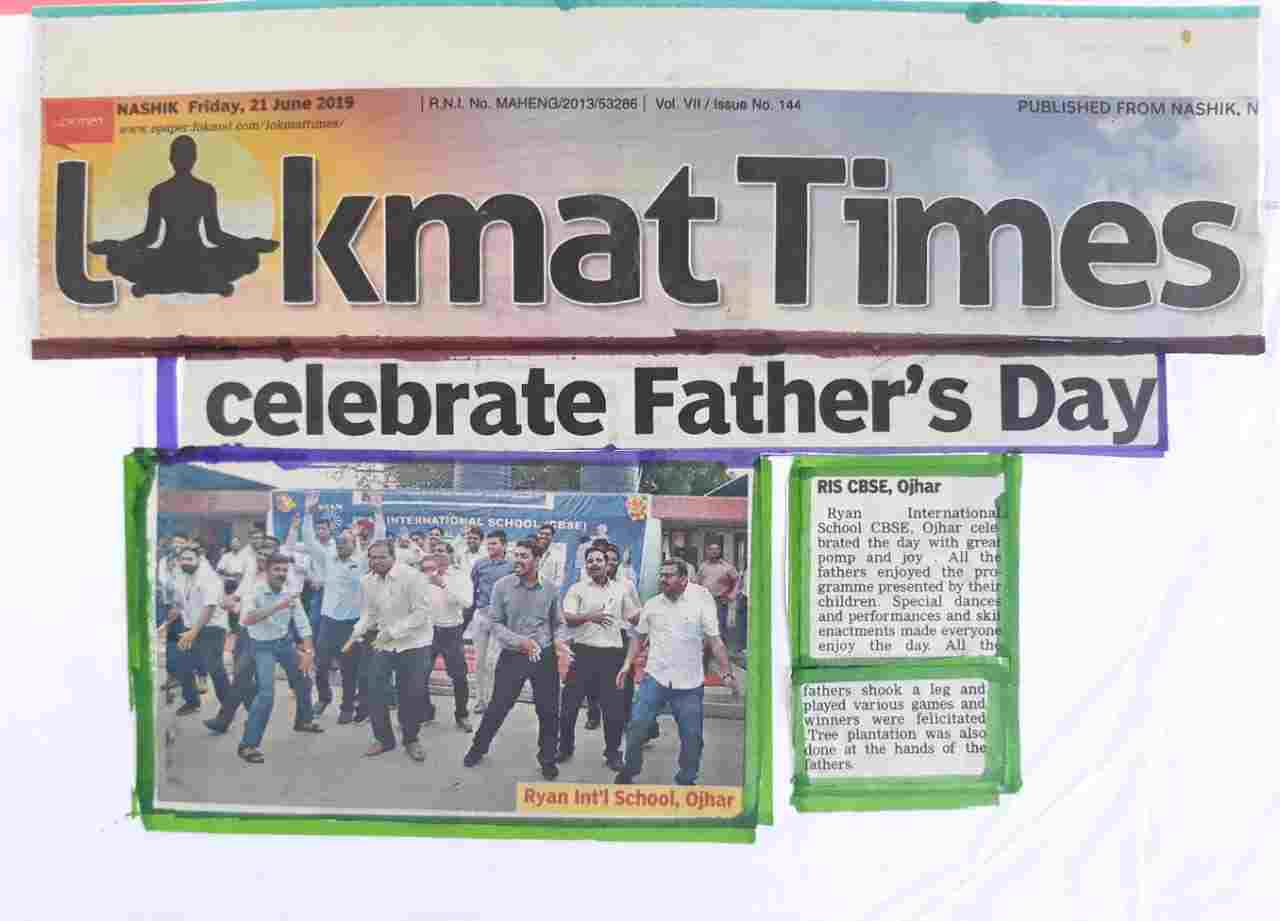 FATHER'S DAY was featured in  Lokmat Times - Ryan International School, Hal Ojhar